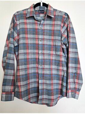 Vintage Washington Dee Cee Tartan Plaid Long Sleeve Button Up Shirt M